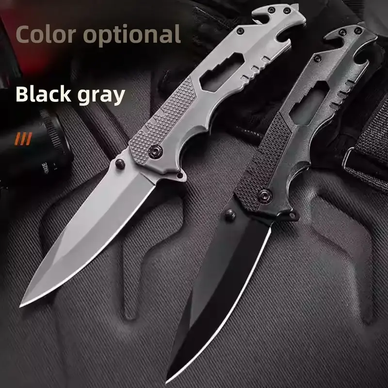 A variety of multifunctional folding knives, high hardness stainless steel, can be used for outdoor self-defense tools men's ...