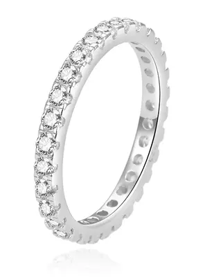 Beneto Beautiful silver ring with zirconia AGG369 - Circuit: 60 mm
