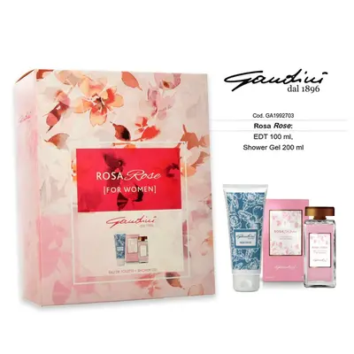 Gandini PINK ROSE: EDT 100ml + Shower Gel 200ml