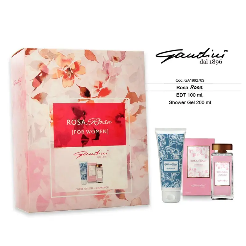 Gandini PINK ROSE: EDT 100ml + Shower Gel 200ml