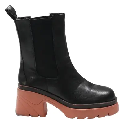 ALIGIA Chelsea Boots Black Leather Womens UK 6