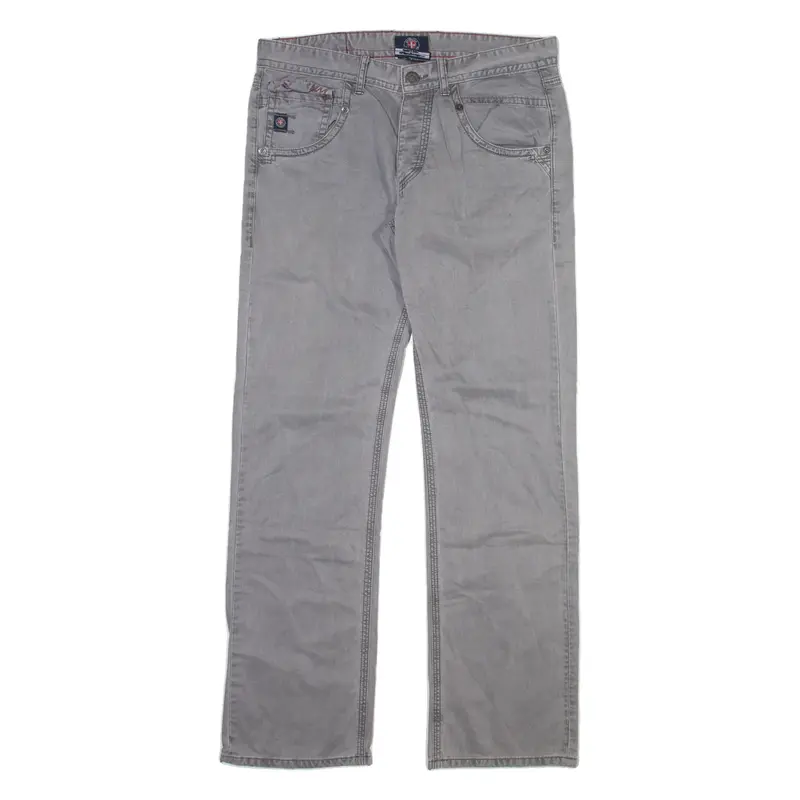 STRELLSON Mens Trousers Grey Regular Bootcut W34 L33