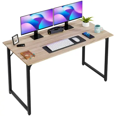 Computer Desk 47/39/32 inches Writing Desk Home Office Study Workstation Modern PC Laptop Sturdy Simple Gaming Desk with Meta...