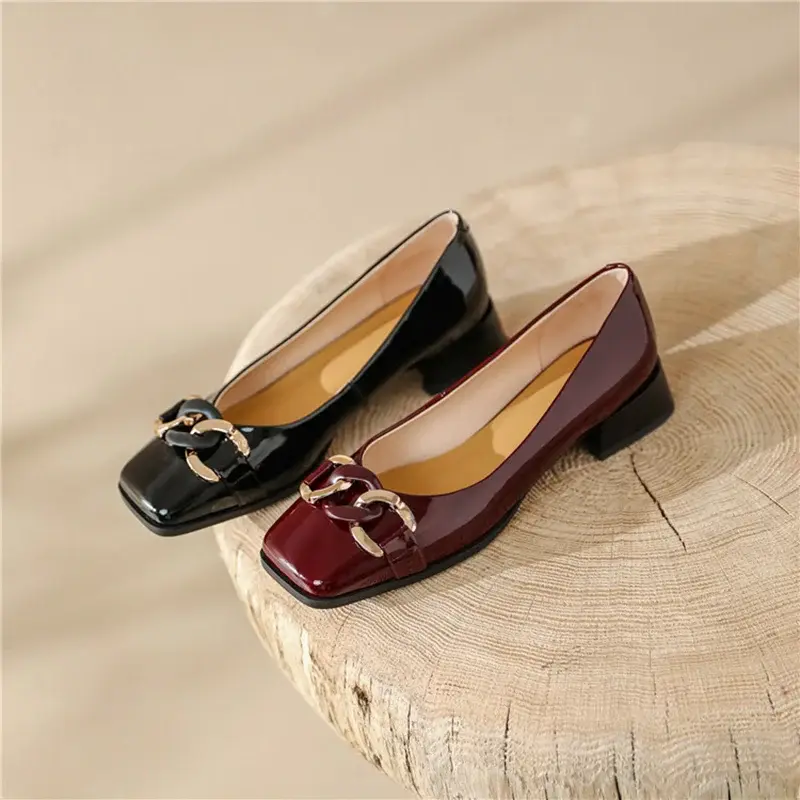 CHIKO Onawa Square Toe Block Heels Pumps Shoes