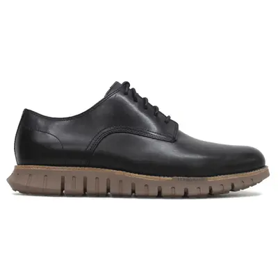 Cole Haan Zerogrand Remastered Plain Toe Full Grain Leather Men's Lace Up Shoes - Black Irish Coffee - Size:US 9 Men