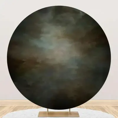 Circle Vintage Oil Painting Abstract Birthday Backdrop - Aperturee