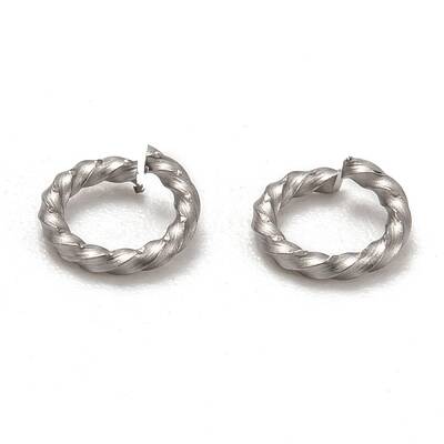 Non-Tarnish 304 Stainless Steel Twisted Jump Rings