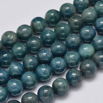 Round Natural Apatite Beads Strands