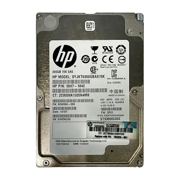 703325-001 HP 300GB 6Gb/s SAS 15000 2.5-inch 64MB Hard Drive