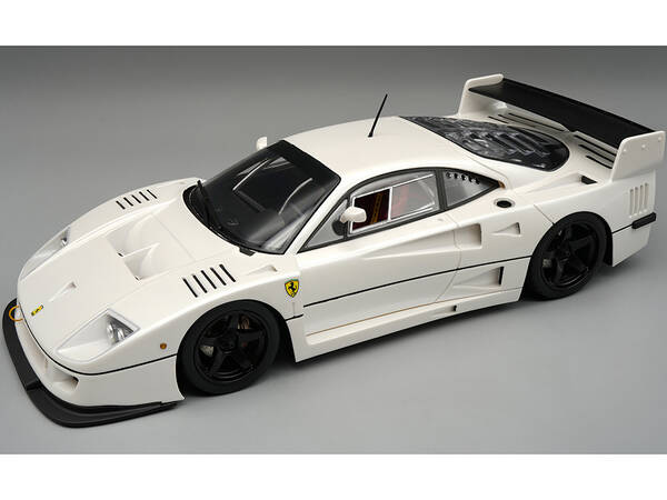 Ferrari F40 LM Pearl White Metallic with Black 5 Spoke Rims Press Version (1996) Mythos Series Limited Edition to 60 pieces W...