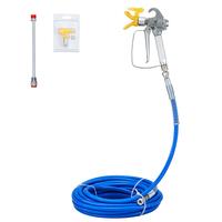 VEVOR Airless Paint Spray Hose Kit, 50ft 3600 psi High Pressure Fiber Tube with 8 inch Extension Rod Pole, Including 517 Tip ...