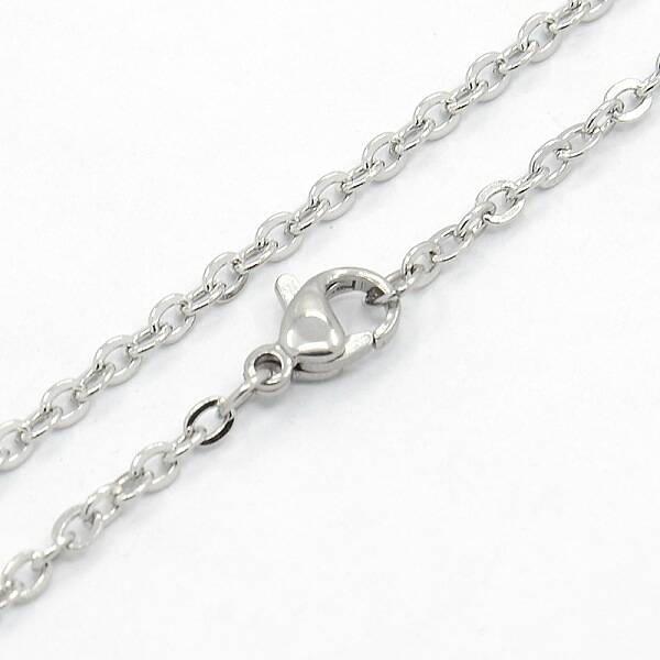 Tarnish Resistant Unisex Casual Style 304 Stainless Steel Cable Chain Necklaces