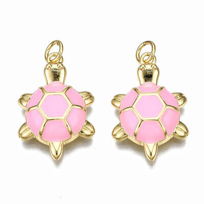 Brass Enamel Pendants