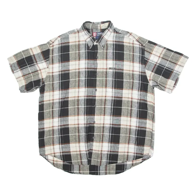 CHAPS RALPH LAUREN Mens Shirt Black Check XL