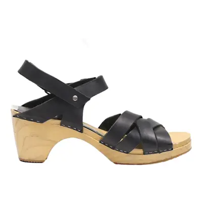 XYXYX Strappy Heels Black Leather Womens UK 6