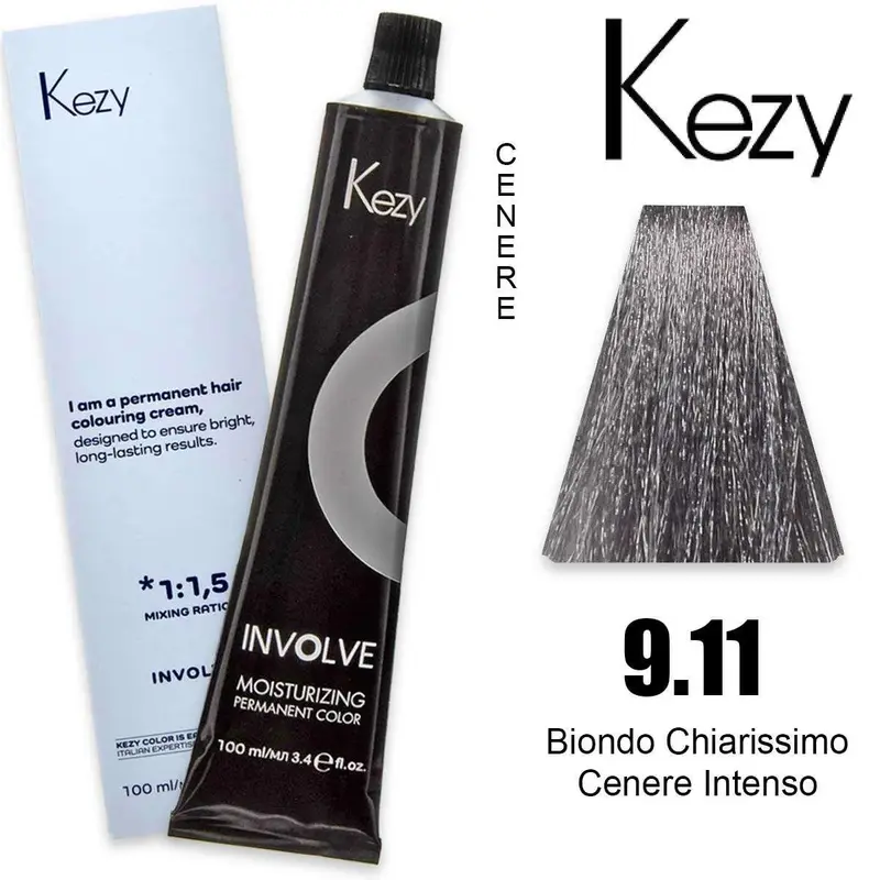 Kezy Involve Color 100 Ml Biondo Chiarissimo Cenere Intenso 9.11