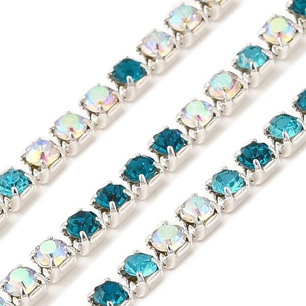 Rhinestone and Iron Cup Chain