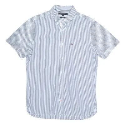 TOMMY HILFIGER Slim Fit Mens Shirt Blue Striped M