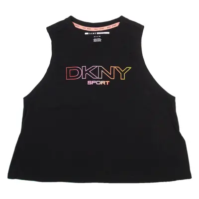DKNY Mens Vest Black Sleeveless Crew Neck M