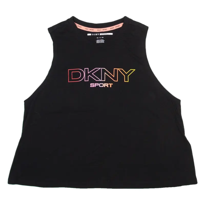 DKNY Mens Vest Black Sleeveless Crew Neck M