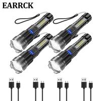 4 PCS Strong Flashlight Set for Family, Hunting Tactical Flashlight 3000LM, Strobe Light over 1 Mile, Camping Gadgets, Househ...
