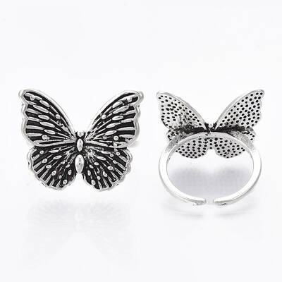 Adjustable Tibetan Style Alloy Cuff Rings