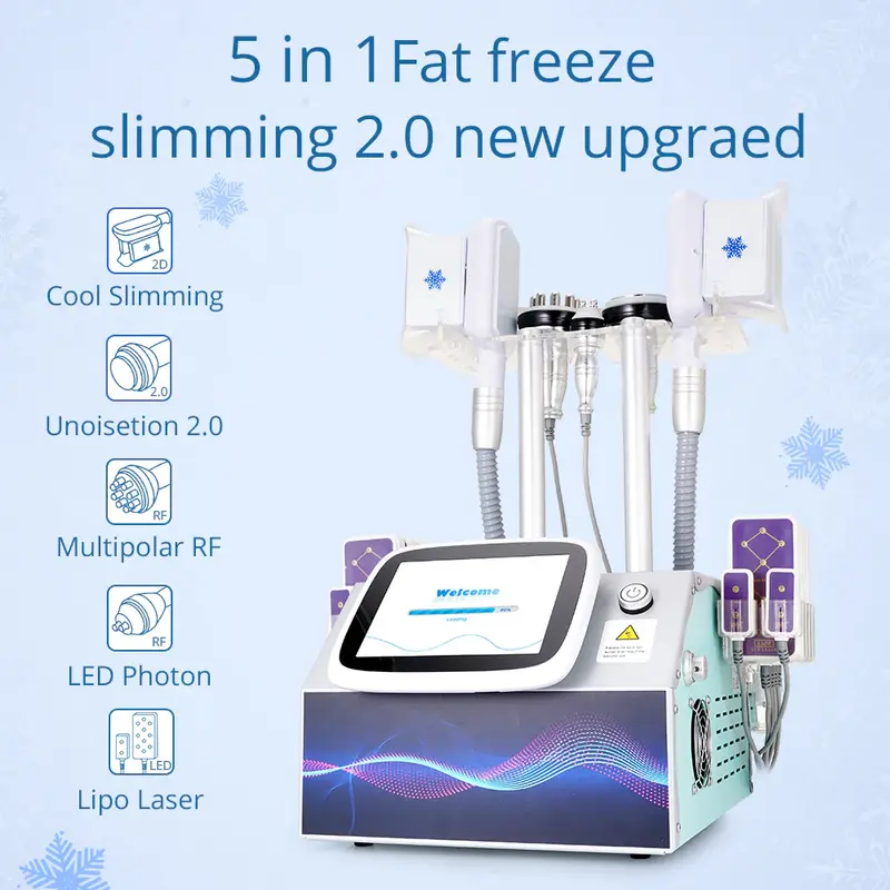 Professional New Fat Freezing Cavitaion 40K RF Lipo Laser Skin Lifting Beauty Machine for Spa Salon Studio Home Use | SM-7205...