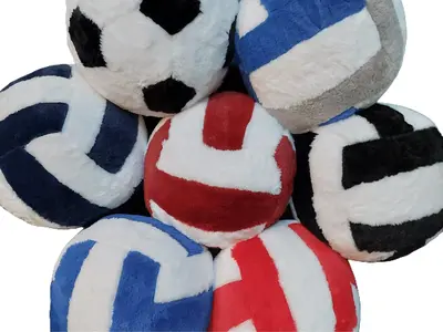 Volleyball and Soccer Ball Plush Pillows--Super Soft OVERSIZED Plush Sports Ball Pillows, Volleyball Gift, Soccer Gift