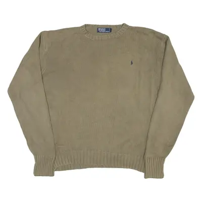 POLO RALPH LAUREN Mens Jumper Green Tight Knit L