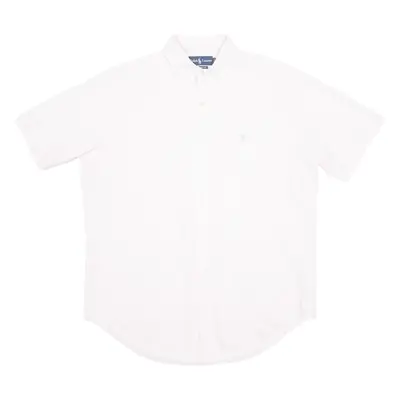 RALPH LAUREN Mens Shirt Pink Striped L