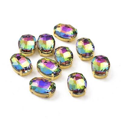 Oval Sew on Rhinestone