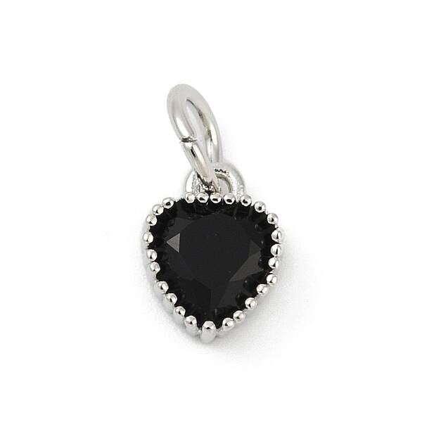 Brass Micro Pave Cubic Zirconia Pendants