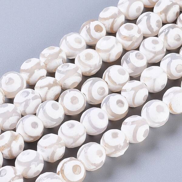 Tibetan Style 3-Eye dZi Beads
