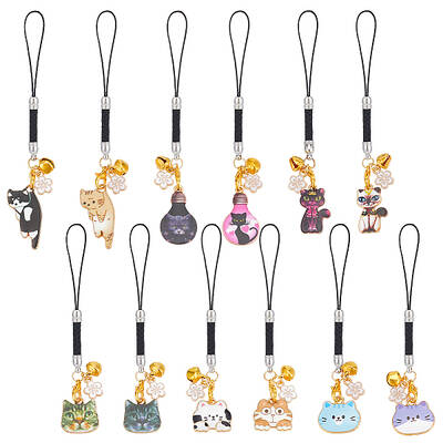Cat Shape Alloy Enamel Pendant Decorations