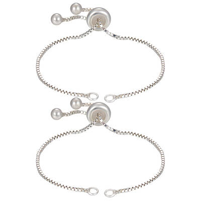 2Pcs 925 Sterling Silver Chain Link Bracelet Making