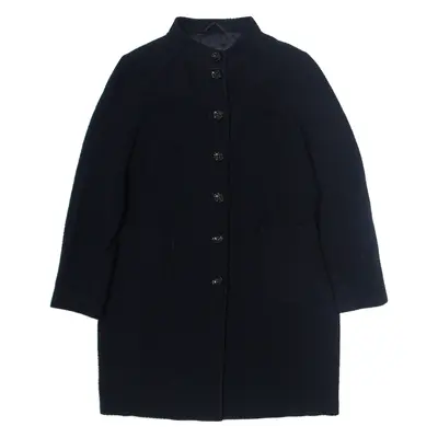 BOGNER Overcoat Jacket Blue Wool Womens M