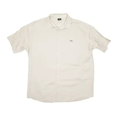 FUBU Plain Shirt Beige Short Sleeve Mens 2XL