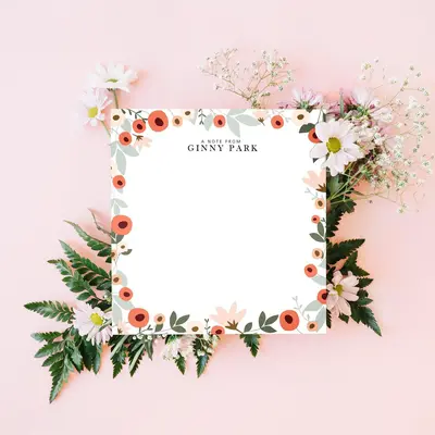 Personalized Stationery Flat Card Set of 12