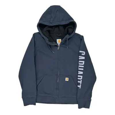 Carhartt Hoodie - Large Blue Cotton Blend