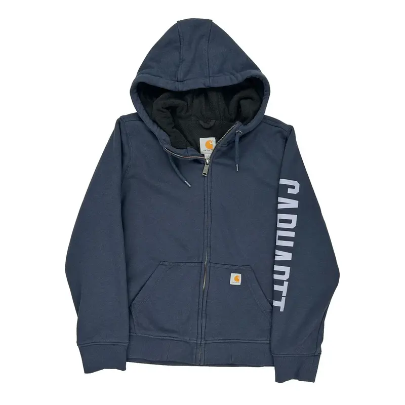 Carhartt Hoodie - Large Blue Cotton Blend