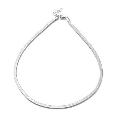 Non-Tarnish Unisex 304 Stainless Steel Herringbone Chain Necklaces