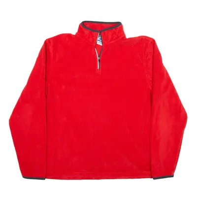 STARTER Fleece Red 1/4 Zip Mens M