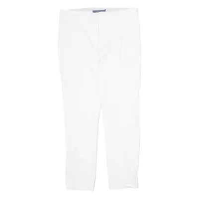 POLO RALPH LAUREN Chino Trousers White Relaxed Tapered Womens W32 L27