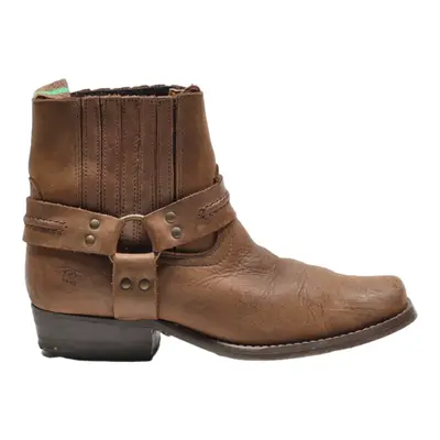 Biker Boots Brown Leather Womens UK 7