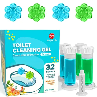 Toilet Bowl Cleaner | Fresh Flower Gel Stamp | Stops Limescale and Stains with Air Freshening Scent | Deodorizing Clean | Var...