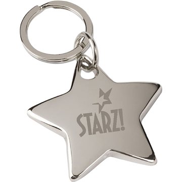 100 Promotional Star Key Tag - Nickel Finish