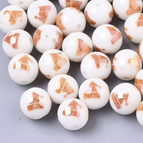 Christmas Opaque Glass Beads