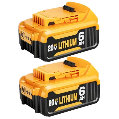 2Pack/4Pack 6.0Ah Replacement 20V Battery, 20V Battery for Dewalt tool, LED Indicator for Lithium-ion MAX DCD/DCF/DCG/DCS Ser...
