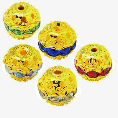 Brass Rhinestone Beads