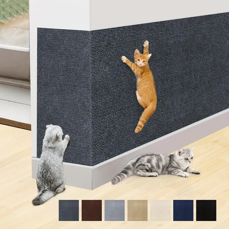 Self Adhesive Cat Scratching Pad, Durable Wall & Furniture Protective Pad, Cat Scratching Board, Pet Furniture for Indoor Cat...
